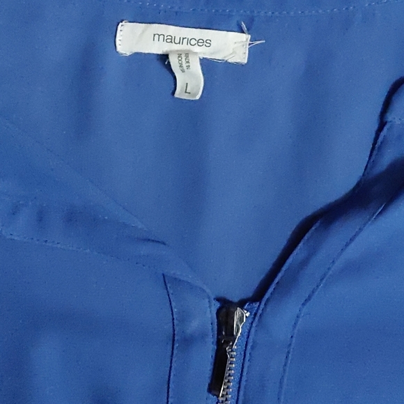 Maurice's large blue flowy blouse - Picture 3 of 5